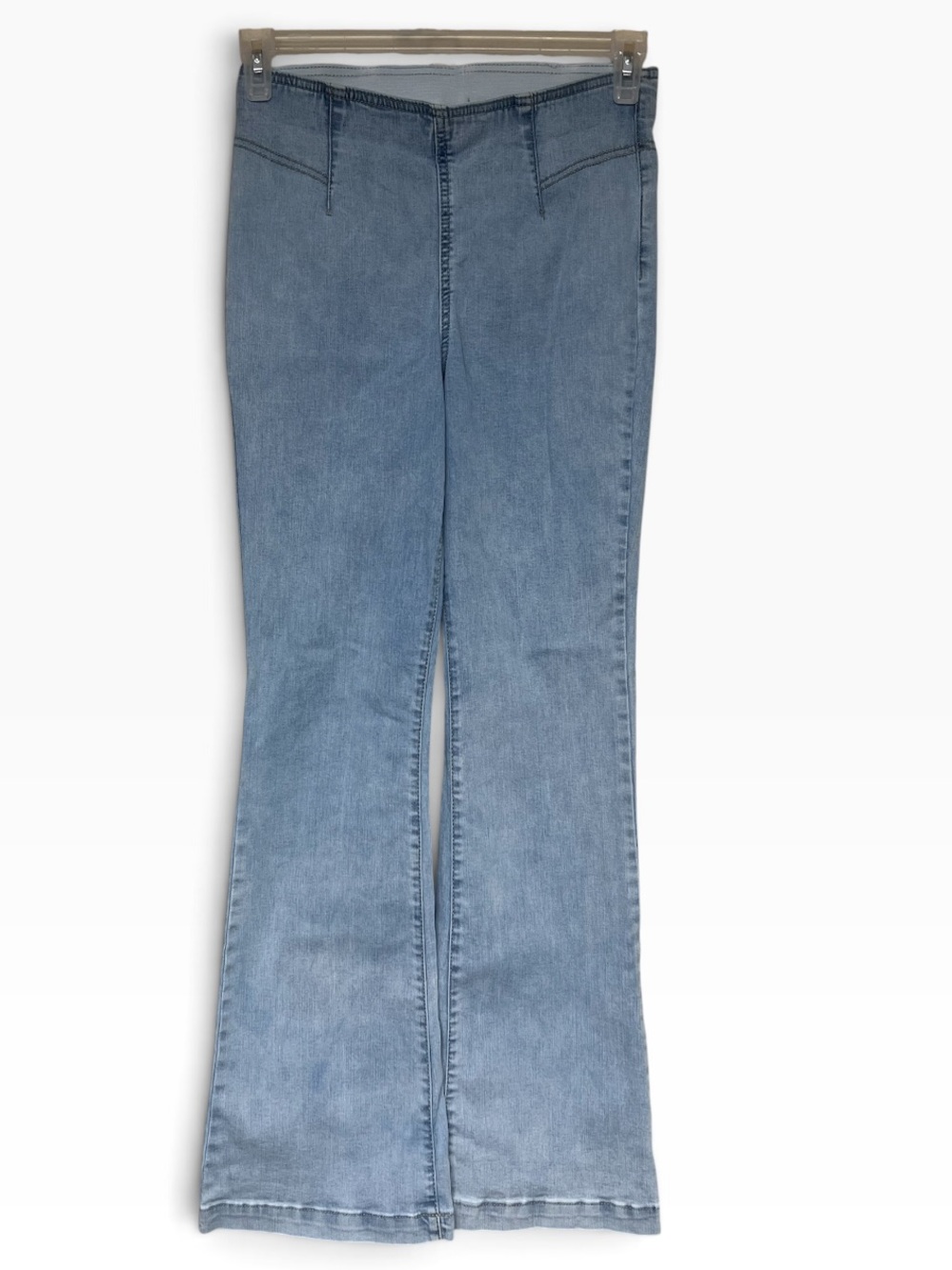 Knox Rose light wash pull on flare leg jeans